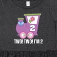 thumbnail image 4 of Inktastic 2nd Birthday Cute Train I'm Two Girls Toddler Dress, 4 of 5