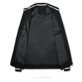 thumbnail image 3 of Chaqueta de hombre con cuello alto de moda casual a rayas., 3 of 3
