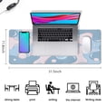 thumbnail image 5 of Pink and Blue Cartoon Camouflage&nbsp;desk Mouse Padwaterproofwashable&nbsp;for Office Home Work GamingmousepadsRubber Base Mousepad with Stitched Edges 31.5x11.8inches, 5 of 7