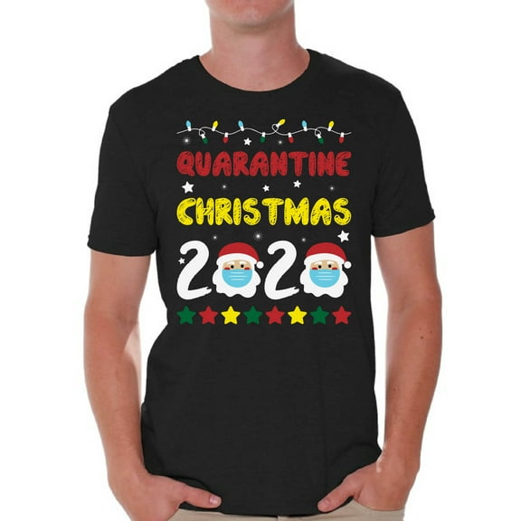 Christmas 2020 T-Shirt Santa Tee Christmas Shirts for Men Santa Claus Men's Shirts Merry Xmas Gifts for Dad Husband Brother Happy Holidays Tshirt Xmas 2020 Top Funny Santa Tee Happy New Year