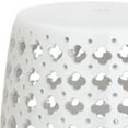 thumbnail image 3 of Safavieh Lacey Trellis Backless Indoor/Outdoor Patio Stool, White, 3 of 4