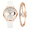 thumbnail image 2 of YATLTE Leather Women Watches, Ladies Dress Analog Quartz Date Classic Luminous Leather Strap Waterproof Female Wrist Watch, 2 of 6