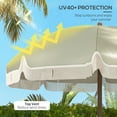 thumbnail image 4 of Outsunny 6.2' Ruffled Beach Umbrella with Carry Bag, Vent, Light Green, 4 of 10