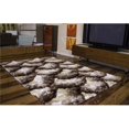 thumbnail image 1 of Amazing Rugs R1111-57 5 x 7 Pi 3D Shaggy Main Touffeté Tapis de Zone Shag dans les Vagues de Moka, 1 of 1