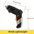 thumbnail image 2 of Cordless Screwdriver, Electric Rechargeable Screw Gun & Bit Set With Front LED Ratchet Wrench, DC Charging With 46pcs Accessories, 2 of 5