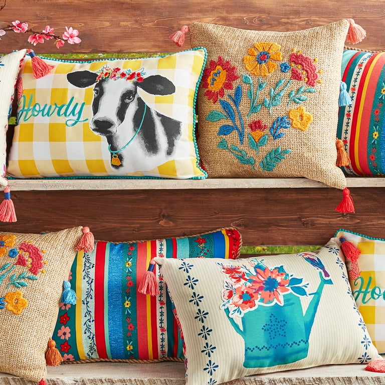 Pioneer woman cow pillow hotsell