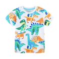 thumbnail image 2 of NAISIBABY Graphic T-Shirt for Boys, Cotton Short Sleeve Crew Neck Casual Tee White 2-3T, 2 of 6
