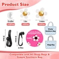 thumbnail image 6 of 23Pcs Flower Pearl Charms - Compatible with Bogg Bag & Simply Southern Totes, Decoration Charms for All Models, with Insert Carabiner & Key Chain Hook, 6 of 7