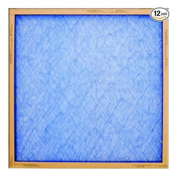 E-Z Flow II Air Filters 18x18x1, 12 pack - Fiberglass Furnace Filter, MERV 4 Disposable Flat Panel for HVAC Systems