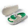thumbnail image 4 of Pantuflas de lino para parejas, lindas zapatillas de casa con dibujos de ranas, sandalias para el hogar para las cuatro estaciones, divertidas zapatillas de verano con dibujos animados para mujer, 4 of 6