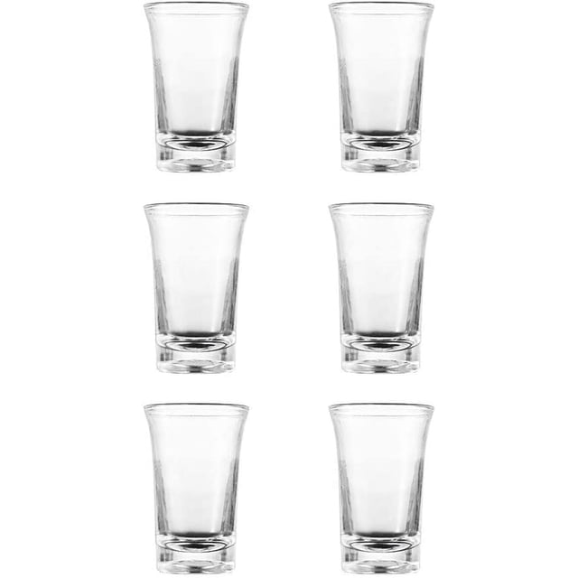 6 vasos de cristal, vasos de chupito acrílicos, vaso de chupito de cristal de 35 ml