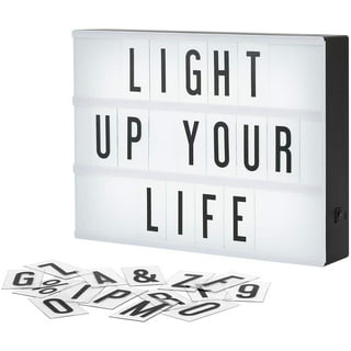 My Cinema Lightbox Vibrant Letter Pack (FOR Mini Cinema Lightbox), 100 Lightbox Letters
