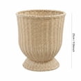 thumbnail image 2 of LEWEEN 9.8 inch Rattan Planter with Drainage Hole & Liner, Woven Urn Style Brown Outdoor Indoor Plant Pot for Garden Patio, 2 of 8