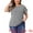Grey, variant on DARING DIVA Women's Plus Lace Panel Elegant Short Sleeve Top 4X Purple