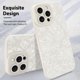 thumbnail image 3 of Funda de teléfono MZELQ para iPhone 15 Pro Max de silicona con estampado floral blanco, 3 of 6