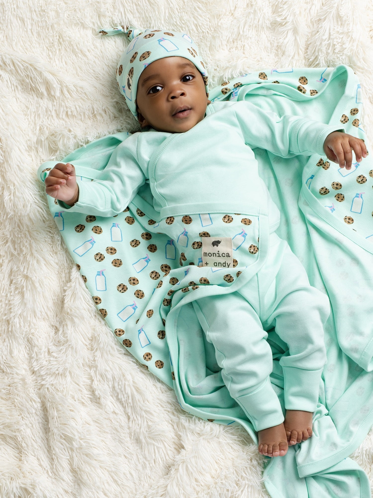 Monica + Andy Organic Cotton 5-Piece Gift Box Set, Sizes Newborn - 3-6 months