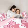 thumbnail image 4 of Castle Fairy Kids Children Pink Bow Personalized Initial H Twin Bedding Sets 7-Piece,Dreamy Princess Bow-Tie Bedding Comforter Set Microfiber,Cute Bowknot Bow Breathable Sheet Sets, 4 of 8