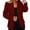 Watermelon Red, variant on Breezora Women's Long Sleeve Button Front Cardigan Jacket Autumn Winter Tailored Blazer Casual Coat L Size Army Green