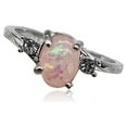 thumbnail image 1 of ziyahi Female Silver Ring Portable Zircon Rhinestone Rings Girlfriends Bridal Ornaments Jewellery Accessory Wedding Engagement Pink Size 6, 1 of 8