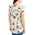 thumbnail image 2 of Maternity Floral Print Top with Self Tie--Available in Plus Size, 2 of 3