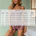 thumbnail image 3 of Jowdiw Women Pajama Set Print Cami Shorts Set Bow Decor Ruffle Hem Lounge Sleepwear Two Piece Home Wear, 3 of 6