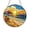 Acrylic 3.5 Inch, variant on Tropical Beach Stained Glass Suncatcher Window Hanging Decor, Round Sunset and Umbrella with Ocean Waves Glass Art Panel, Decorative Seaside View Window Ornament for Living Room
