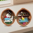 thumbnail image 1 of Walnut Doll Walnut Doll Mini Handmade Walnut Doll Tiny World Inside Walnuts Walnut Doll Mini Library Walnut Dollhouse, 1 of 2
