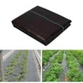 thumbnail image 1 of ziyahi Black Weed Barrier Blocker Landscape Fabric with Grid Strips 1x1meter, 1 of 9