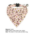 thumbnail image 7 of Walbest Cat Collars, Cat Collar Bandana, Cat Collars for Girl Cats, Breakaway Cat Collar, Kitten Collar, Kitten Collar with Bell, Personalized Flower Cat Collar for Male Female Cats, Green, 7 of 7