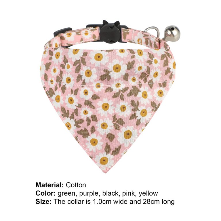 Personalized Floral Break-Away Cat Collars