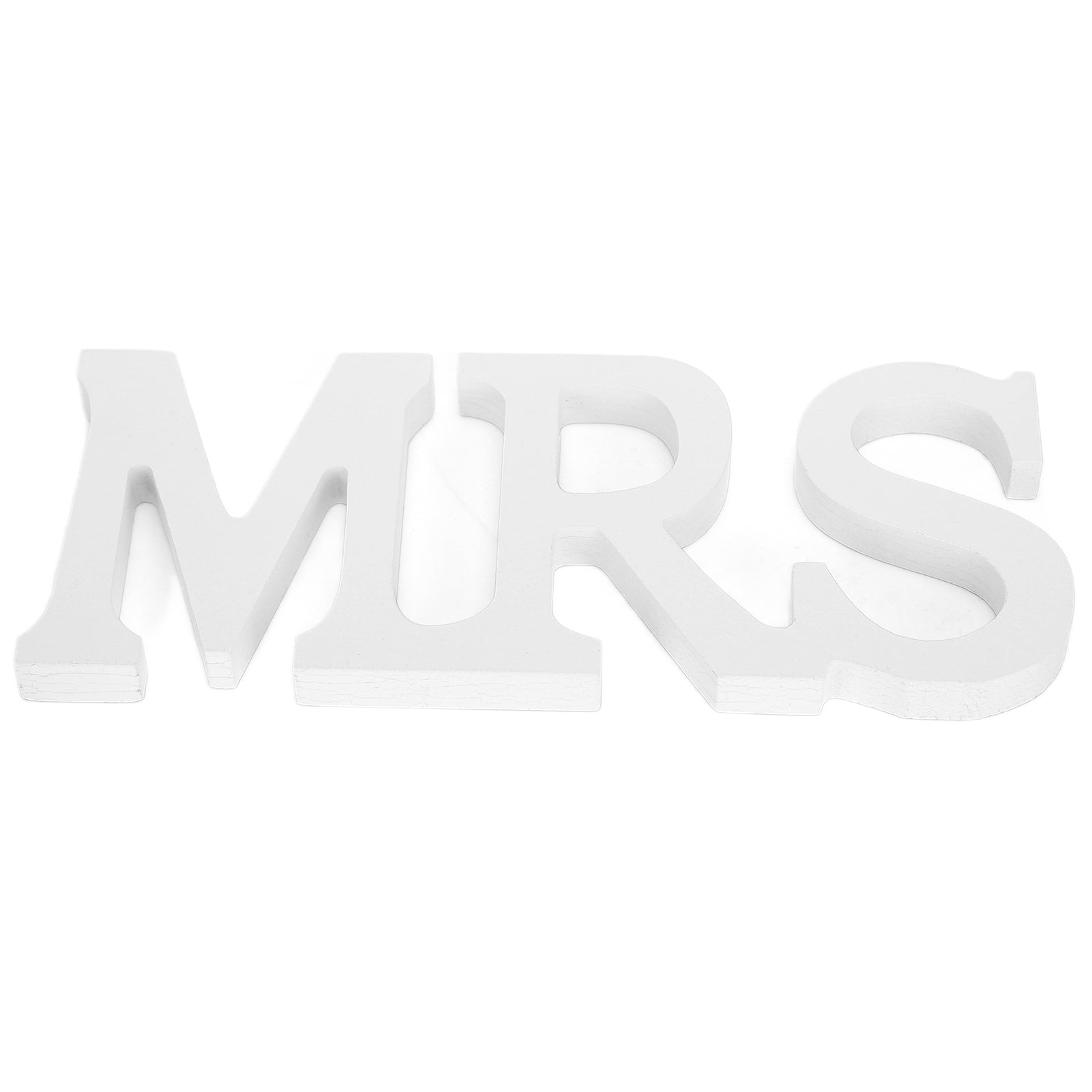 White/Black Mr and Mrs Letters Sign Wooden Standing Top Table Wedding Decoration 