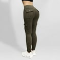 thumbnail image 3 of MKLEKYY Conjunto deportivo mujer Pantalones de yoga básicos de cintura ancha sólidos para mujer Pantalones deportivos con múltiples bolsillos, 3 of 4