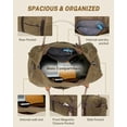 thumbnail image 3 of Gonex Waxed Canvas Duffle Bag, 55L Water-Resistant Travel Duffel, Vintage Overnight Weekender Bag with Shoes Compartment for Men & Women, 3 of 9