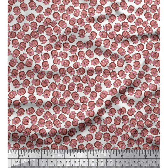 Soimoi Cotton Voile Fabric Witch Face Halloween Decor Fabric Printed Yard 56 Inch Wide