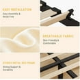 thumbnail image 7 of Twin Size Bed Frame with Adjustable Headboard, Velvet Upholstered Tufted Twin Platform Bedframe with Strong Wooden Slats, Mattress Foundation, No Box Spring Needed,Easy Assembly,Beige/Cream, 7 of 7