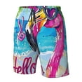 thumbnail image 4 of Logiee Tropical Flamingo Summer Print Mens Swim Trunks Quick Dry Board Shorts,Breathable Hawaii Beach Shorts Swimwear Bathing Suits-Large, 4 of 6