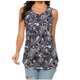 thumbnail image 1 of Blusa estampada sin mangas con cuello redondo a la moda para mujer, chaleco con botones Pompotops lopia991812, 1 of 8