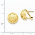 thumbnail image 2 of Beautiful 14k Hammered Omega Back Post Earrings, 2 of 2