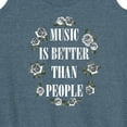 thumbnail image 3 of Instant Message - Music Is Better Than People - Women's Racerback Tank Top, 3 of 6