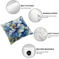 thumbnail image 4 of CMMY Blue Floral Throw Pillow Covers Set of 2 Farmhouse Vintage Flower Bird Pillow Covers Decorative Outdoor Patio Pillow Cases Cushions Cover for Living Room Couch Sofa Bed Home Decor White, 4 of 6