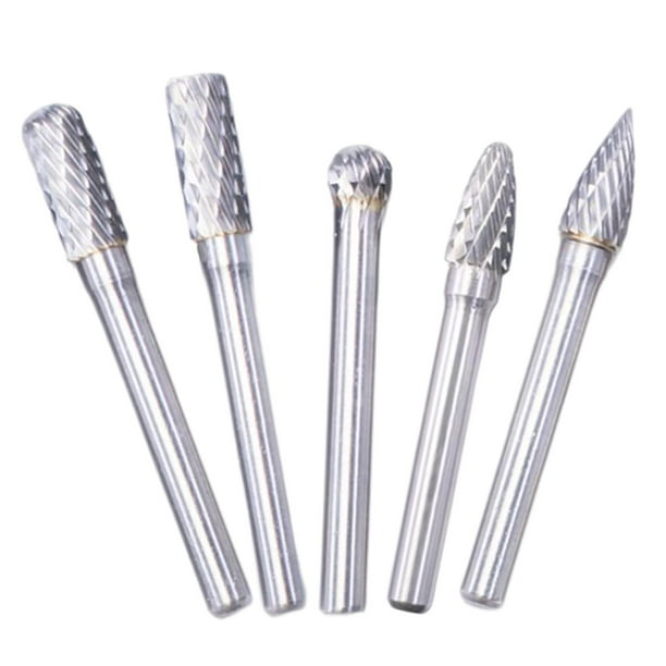 rotatorias Juego de rebabas Vástago de tungsteno Corte doble 6Mx8mm pa grabado B Zulema limas rotativas de mango