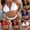 Blue, variant on Ayfxijin Women's Plus Size Solid Halter Tie Bikini Tummy Control Two-Piece Swimwear