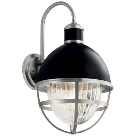 

Kichler Tollis 21 1/4 H Black and Nickel Outdoor Wall Light