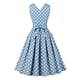 thumbnail image 4 of Vestidos Para Mujer Midi Vestidos Moda Sólido Sin Mangas Turndown Polka Dot Vestido de Longitud Media Odeerbi ODB152256, 4 of 9