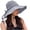 Gray01, variant on Beach Hat Knit Wide Floppy Brim Sun Bucket Hat with Braided Crown Band and Side Floating Bow, Adjustable Windproof Chin Cord Sun Hat Bucket Hat