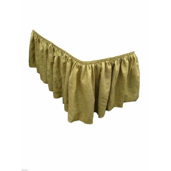 Burlap Table Skirt 17' ft. Skirting Wedding 100% Natural Jute pleated skirt