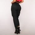 thumbnail image 4 of LYXSSBYX Boyfriend Womens Pants Soild Trousers Casual Sports Elastic Waistt Pants Overalls Pockets Cargo, 4 of 9