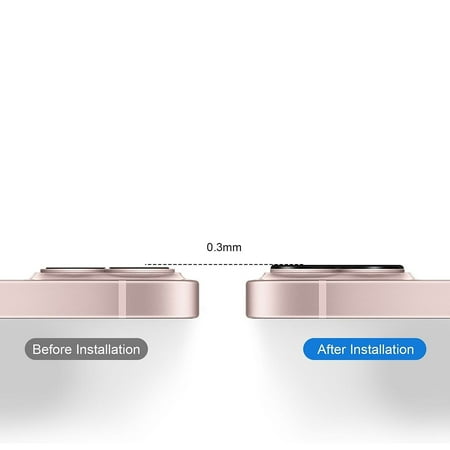 SaharaCase - ZeroDamage HD Flexible Glass Camera Lens Protector for Apple iPhone 13 mini (2-Pack)