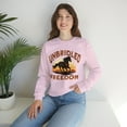 thumbnail image 7 of Adult Women's Horse Running Into Sunset Crewneck Sweatshirt, Quarter Horse, 7 of 7