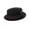 Brown, variant on Men's Crushable Wool Felt Porkpie Hat w/Feather HE09 Char-L/XL